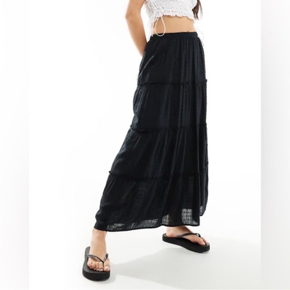 Hollister Black Maxi Skirt